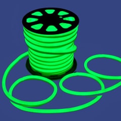 tubo led flex neon verde