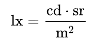 lx = \frac{cd \cdot sr}{m^2}