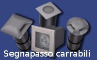 segnapasso calpestabili da interrare led